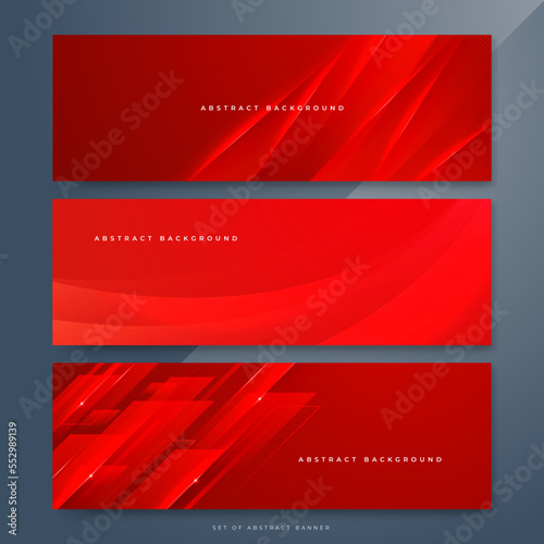 Abstract red banner