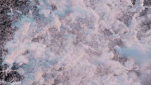 Snow explosion particles slow motion  animation
