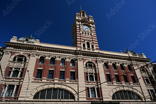 flinders street railway station, decretive French Renaissance architecture, Melbourne Australia  photo