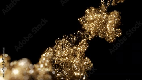 Glitter flow slow motion animation