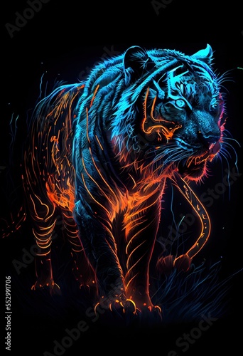 Neon tiger © zedtox