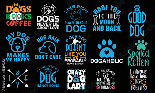 Dog Bundle T-shirt Design 