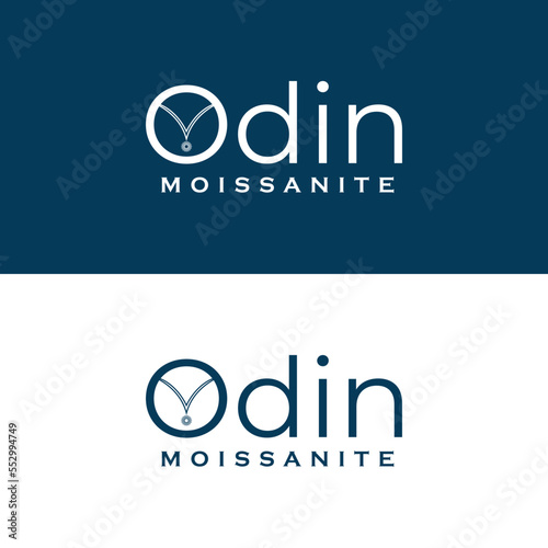 Minimalist Jewellery Business logo with Nevy Blue color