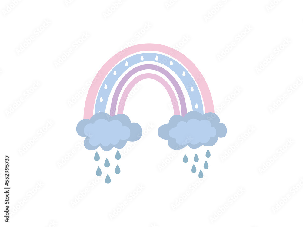 Boho Rainbow and Cloud Icon Vector illustration. Cute Scandinavian Rainbow Sign, emblem isolated on White Background, Flat Style for t-shirt Graphic, Children's Room Wall Decor. Boho Rainbow and Cloud Icon Vector illustration. Cute Scandinavian Rainbow Sign, emblem isolated on White Background, Flat Style for t-shirt Graphic, Children's Room Wall Decor.