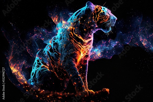 Tiger in space/galaxy © zedtox