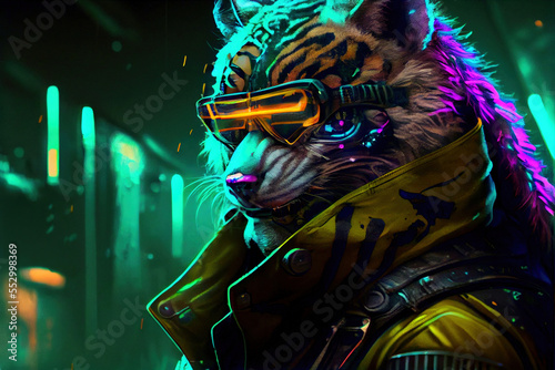 Cyberpunk club tiger 