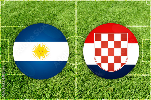 Illustration for Football match Argentina vs Croatia