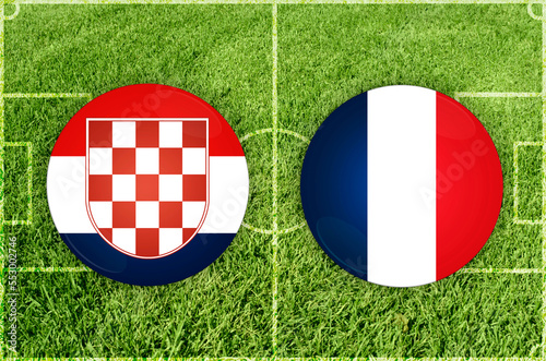 Illustration for Football match Croatia vs France