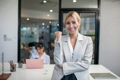 Wallpaper Mural Portrait of beautiful businesswoman thinking and successful at the office, CEO executive in corporate office. Torontodigital.ca