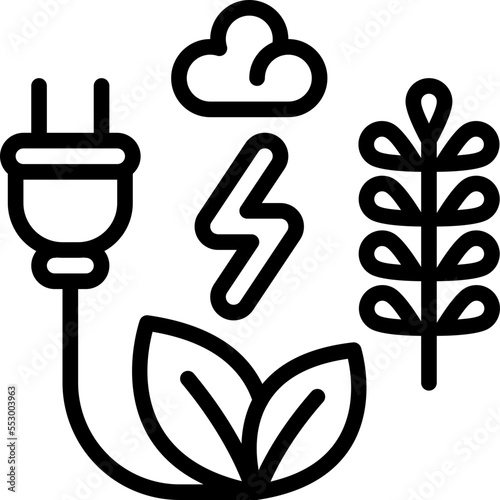 bioenergy line style icon
