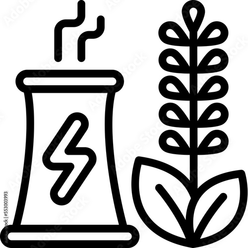 biomass line style icon