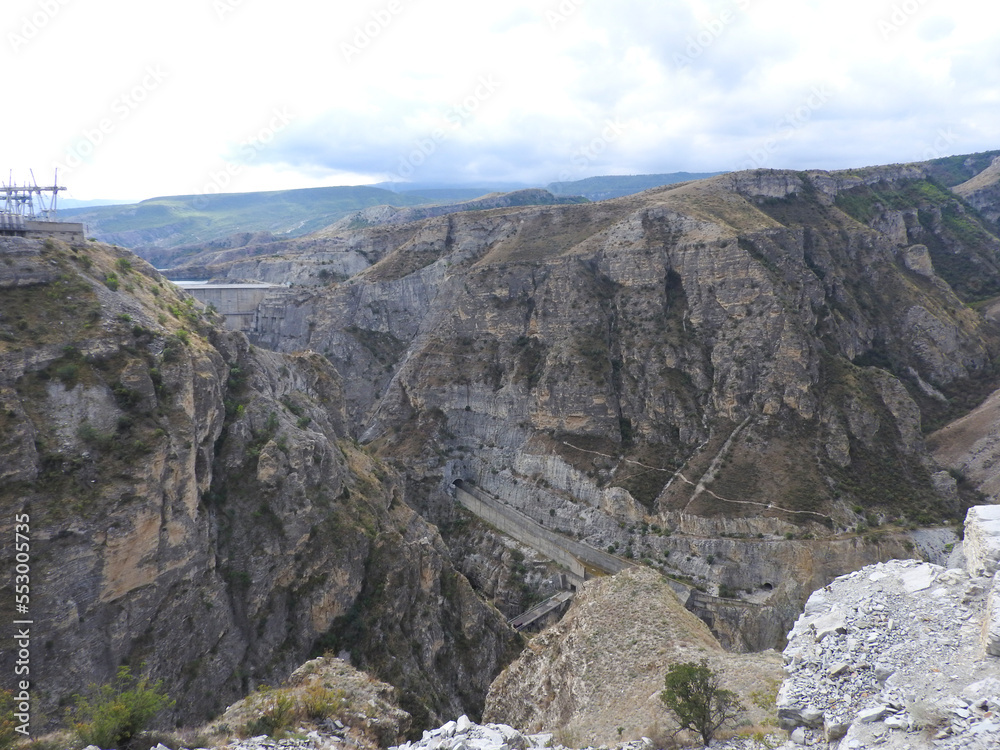 beautiful mountain landscape in warm summer