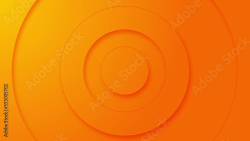 Yellow and orange circular Background. Modern, abstract circles. It is already looped if needed.