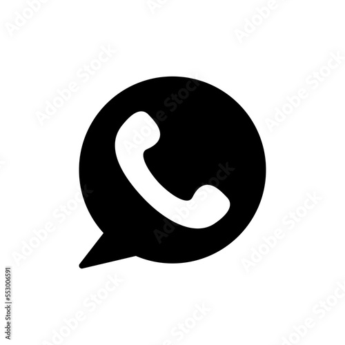 Phone icon vector flat style logo template