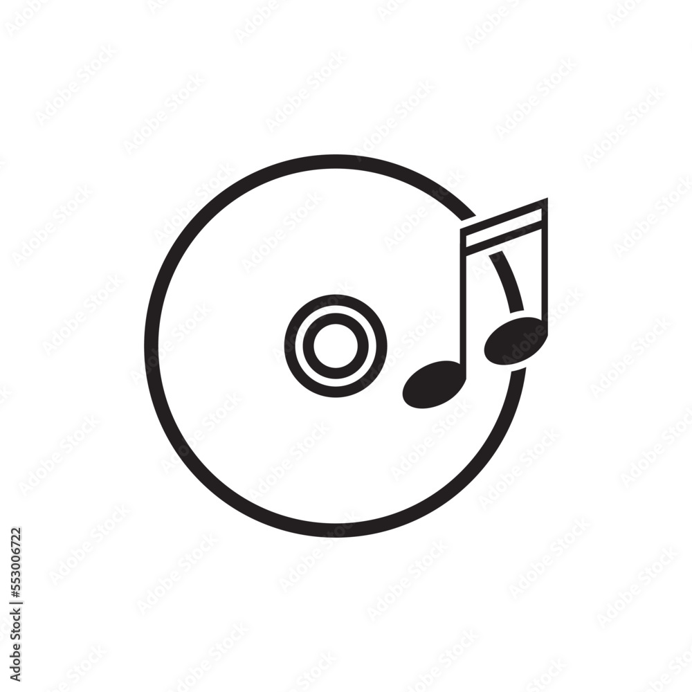 CD icon vector logo design template CD icon vector logo design template