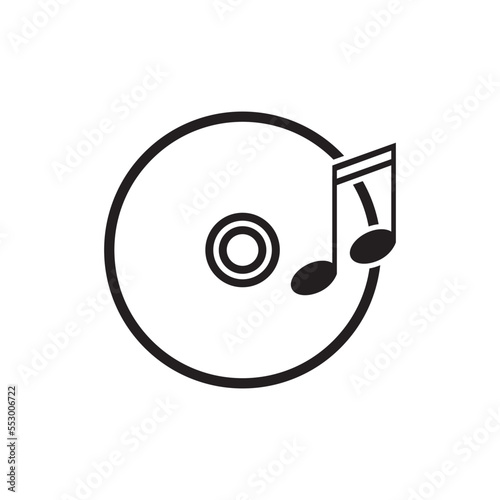CD icon vector logo design template