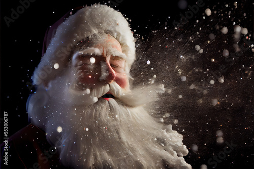 Santa Claus in snow