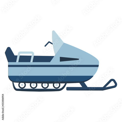 A set of vector graphic for christmas, winter season items icon vacation, holiday illustration. Snow jetski