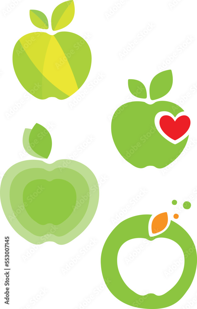 Vector set of apple fruit Vector set of apple fruit