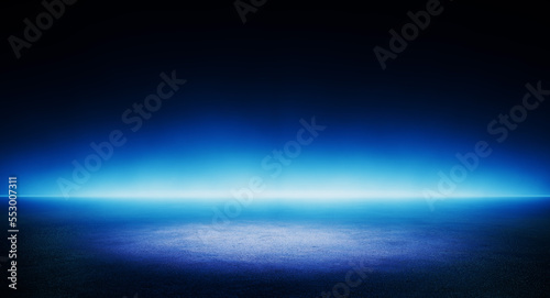 Glowing blue horizontal line in middle of abstract background