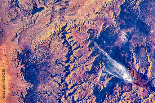 Fototapeta Naklejka Na Ścianę i Meble -  The Grand Canyon. Digital Enhancement. Elements by NASA