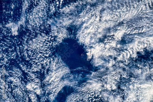 Fototapeta Naklejka Na Ścianę i Meble -  Cloudscape from space. Digital Enhancement. Elements by NASA