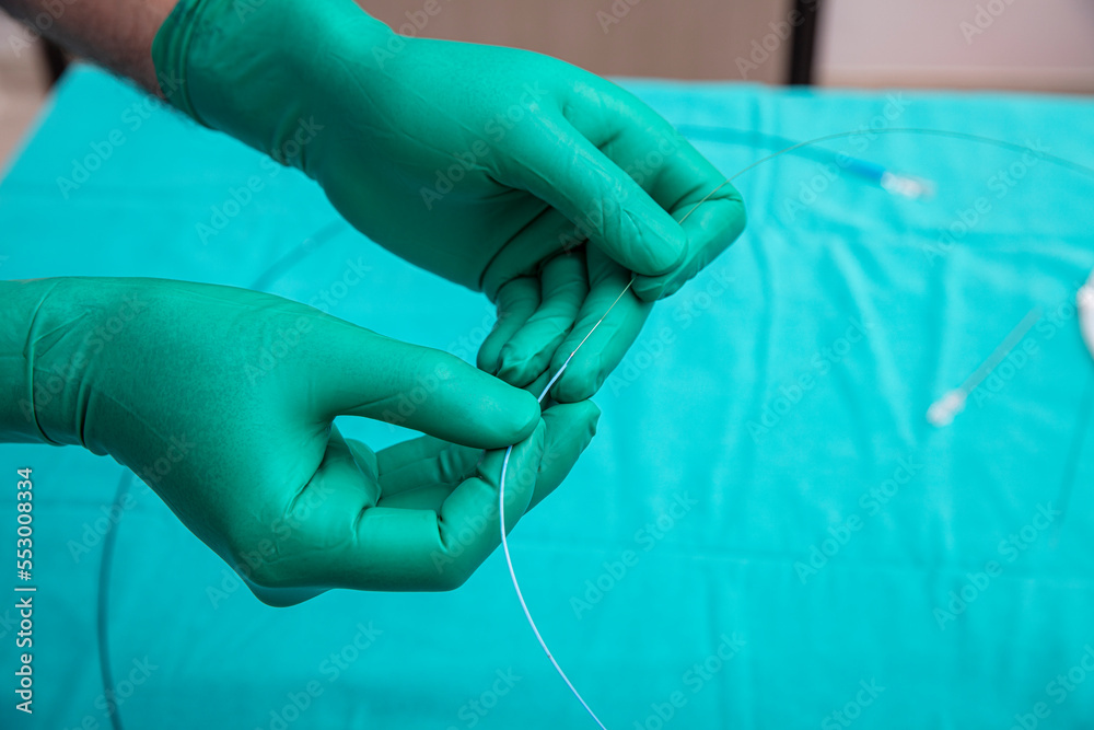 Coronary Imaging Catheter. Dual Lumen Catheter. Coronary angiography showing Micro Catheter