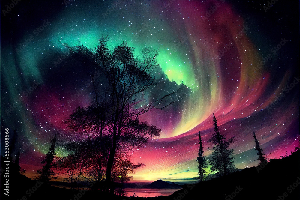 Northern Lights in the Sky 