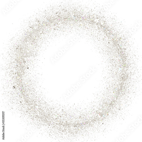 Wallpaper Mural Silver glitter hand-drawn circle Torontodigital.ca
