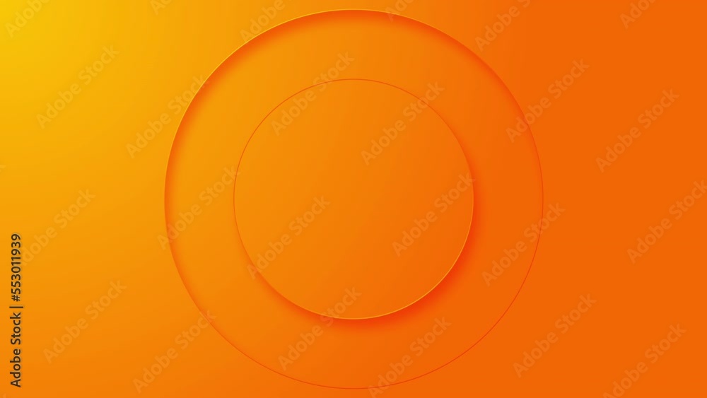 Yellow and orange circular Background. Modern, abstract circles. It is already looped if needed.