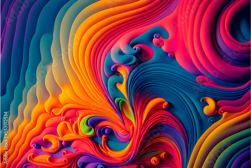 Seamless Abstract Colorful Design, texture, curvy and artistic Illustration pattern