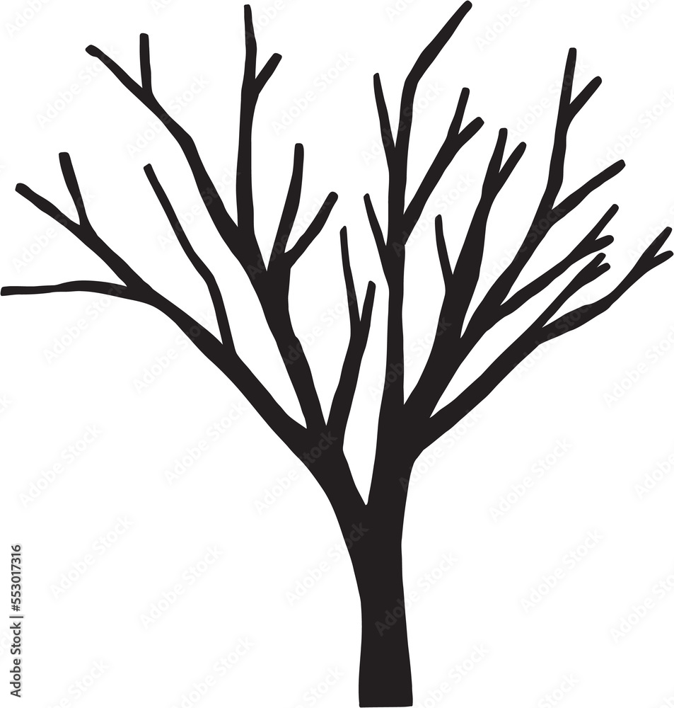 simplicity dead tree freehand drawing. simplicity dead tree freehand drawing.