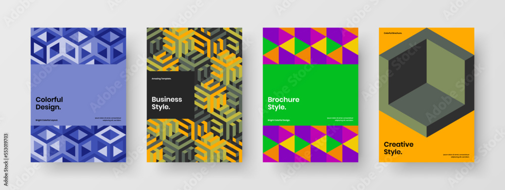 Fresh cover A4 vector design concept set. Amazing mosaic pattern handbill layout collection. Fresh cover A4 vector design concept set. Amazing mosaic pattern handbill layout collection.