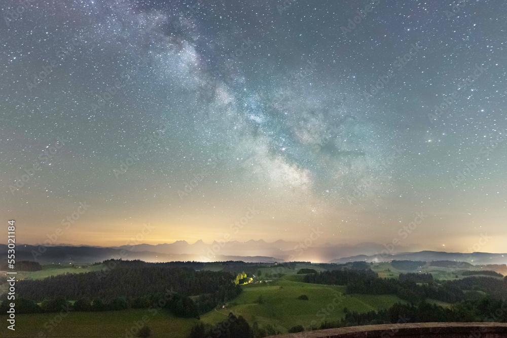 Milky Way above Emmental, Switzerland