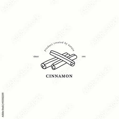 Line art cinnamon sticks illustration