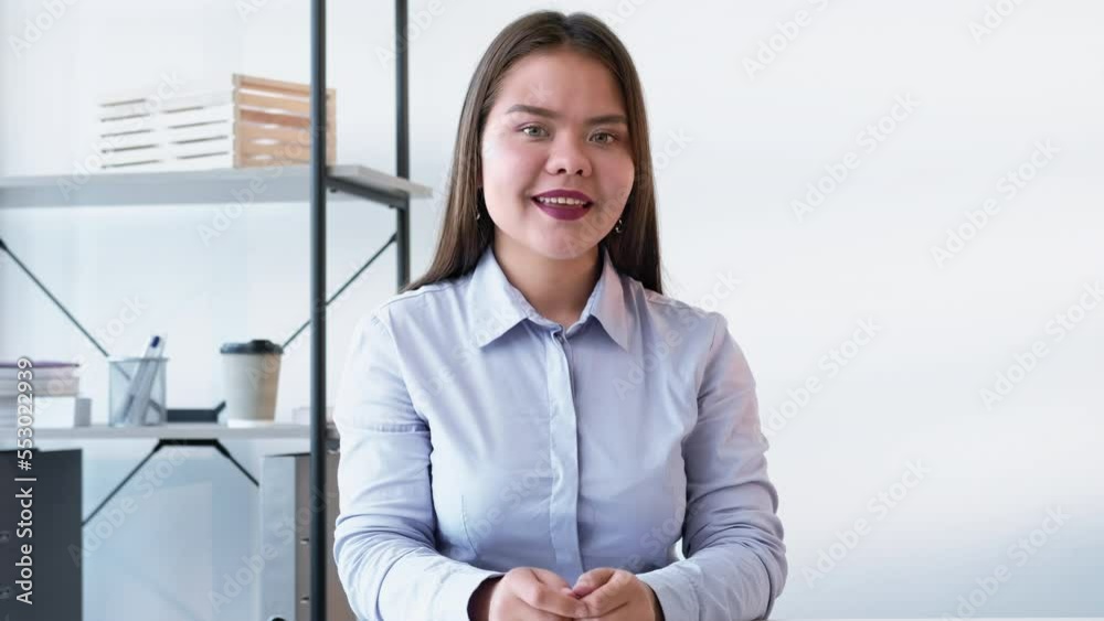 Online negotiation. Telework meeting. Remote management. Confident business woman discussing work at home office. Long video shot. Online negotiation. Telework meeting. Remote management. Confident business woman discussing work at home office. Long video shot.