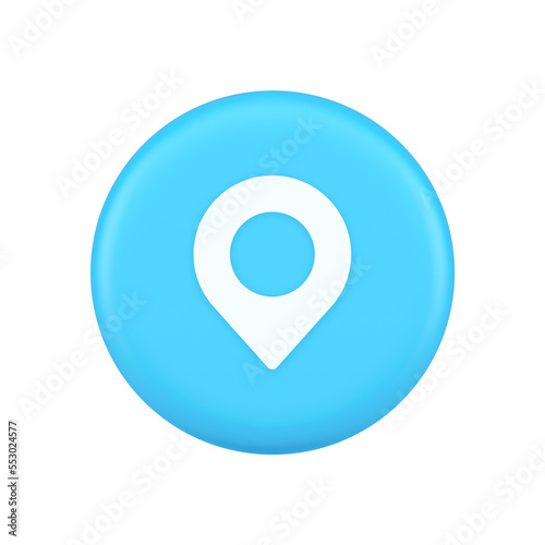 Free Download GPS map pin location service button application direction distance pointer 3d realistic icon - GFXLoad