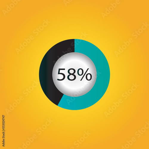 circle percentage diagrams showing % ready-to-use for web design, user interface (UI) or infographic - indicator 