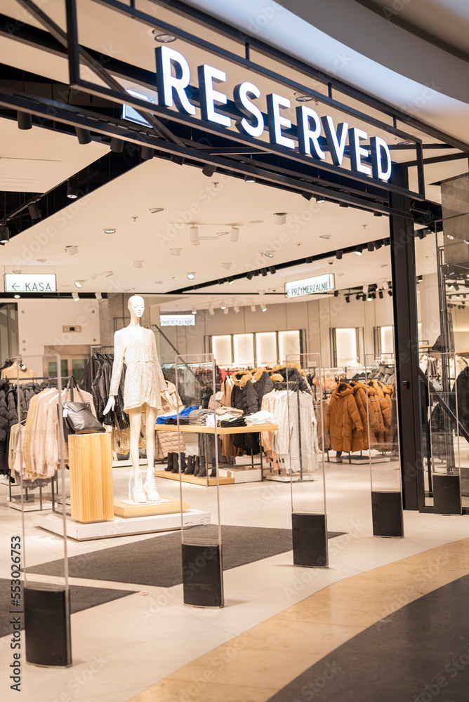 Gdansk Poland, December 10, 2022, signboard logo entrance to the