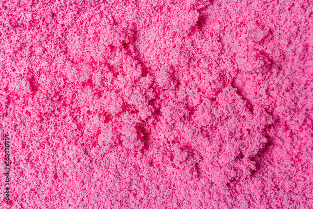 Close up magenta powder particle texture. Abstract, cosmetic background Close up magenta powder particle texture. Abstract, cosmetic background