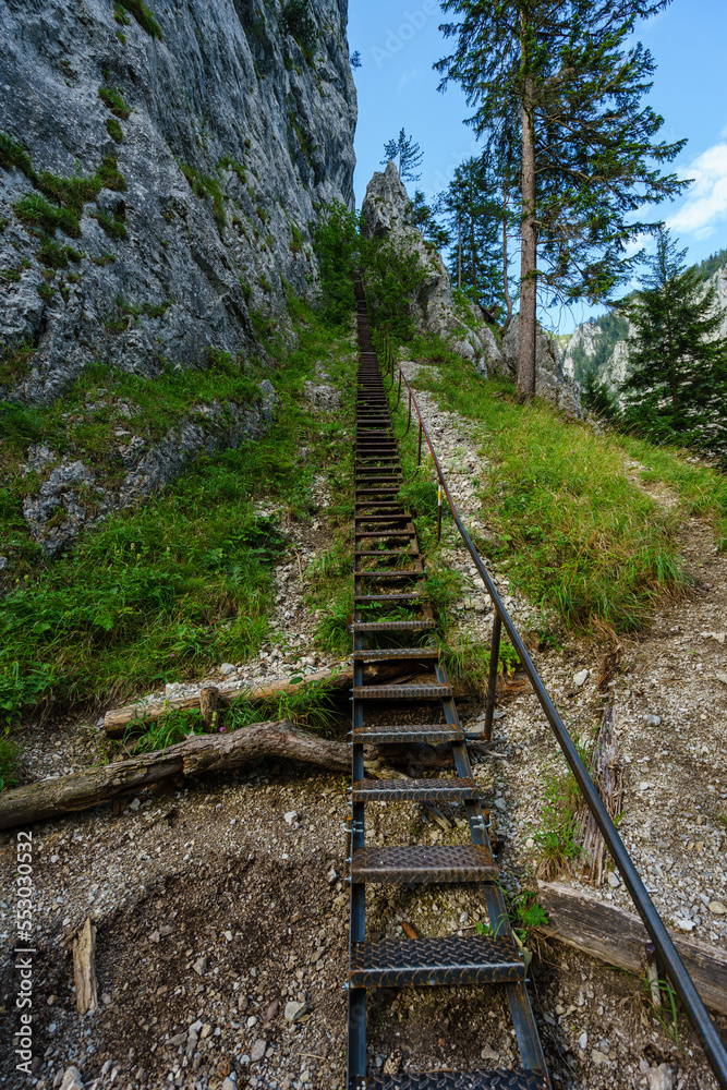 Stiege beim Klettersteig Stiege beim Klettersteig