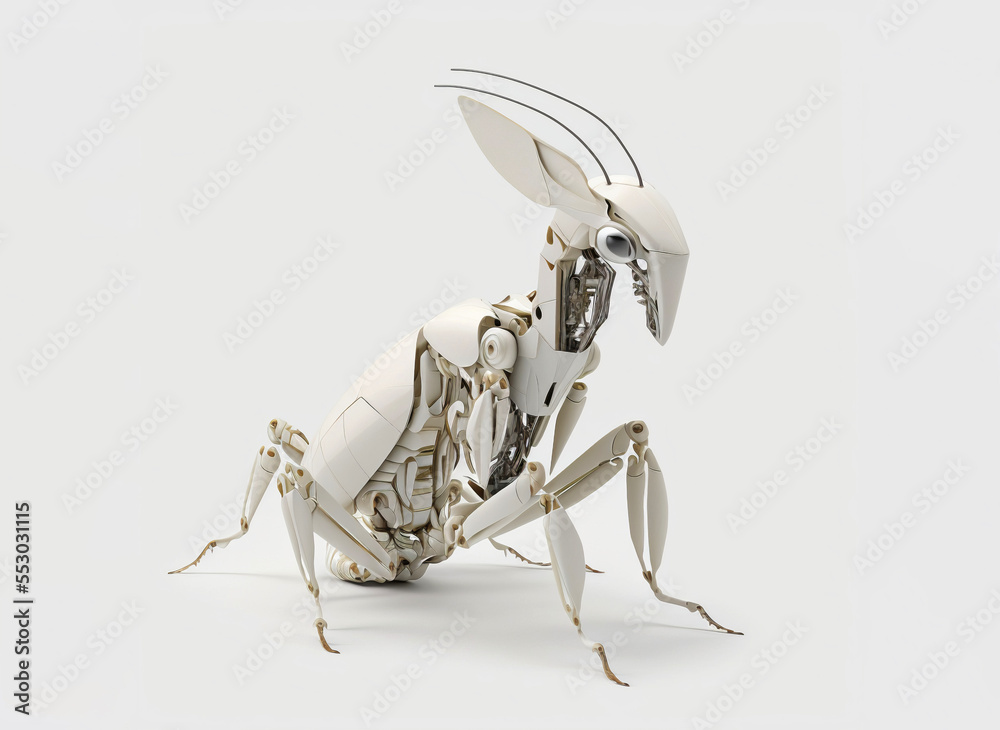 Robotic Praying mantis, made with Generative AI, ‘AI-nimals’, Stock ...