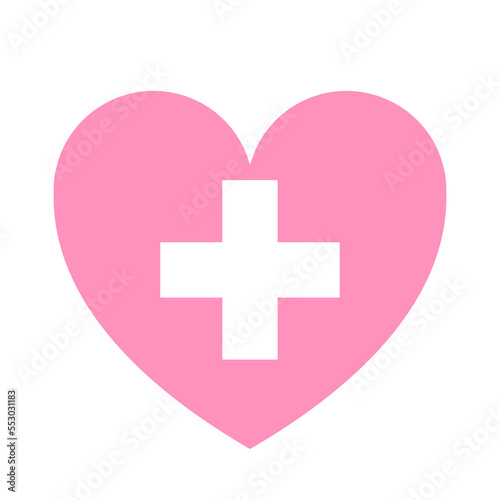 pink heart medical icon