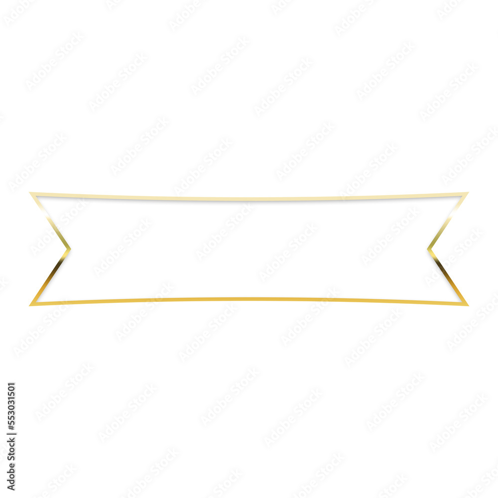 white banner flag and gold rim white banner flag and gold rim