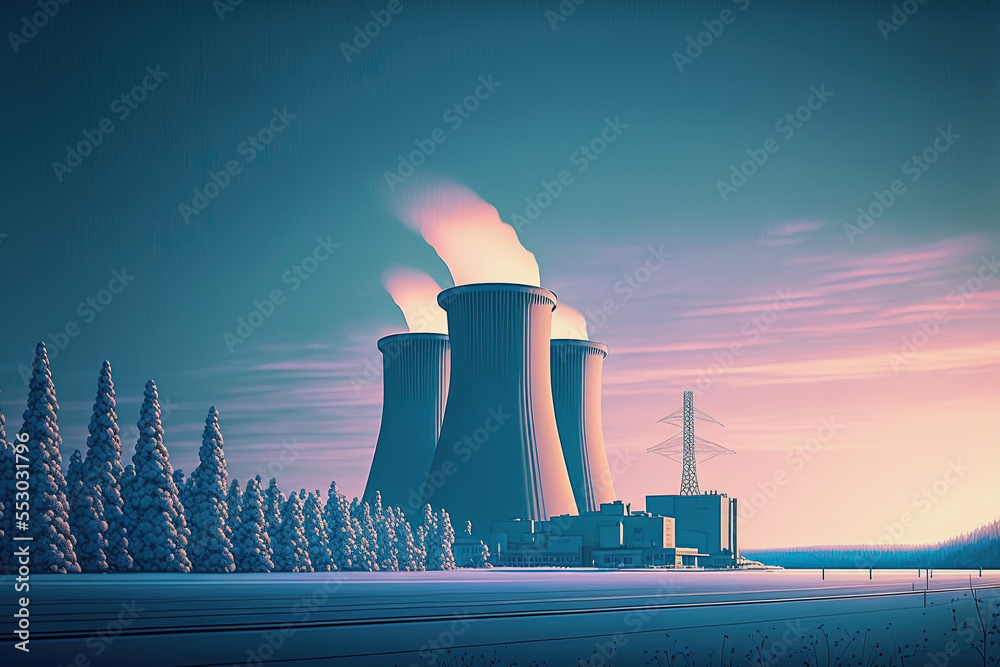 ai-midjourney-illustration-of-a-nuclear-power-station-in