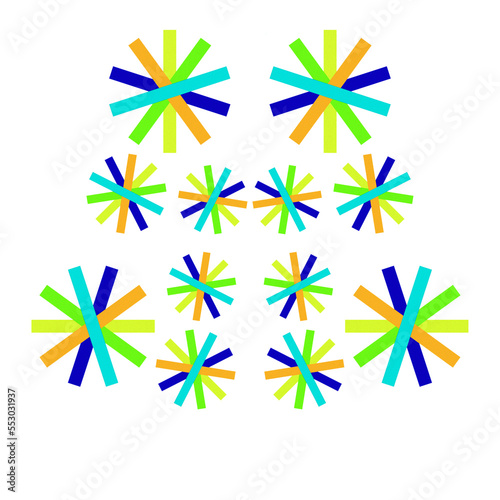 set of colorful shapes, vector design