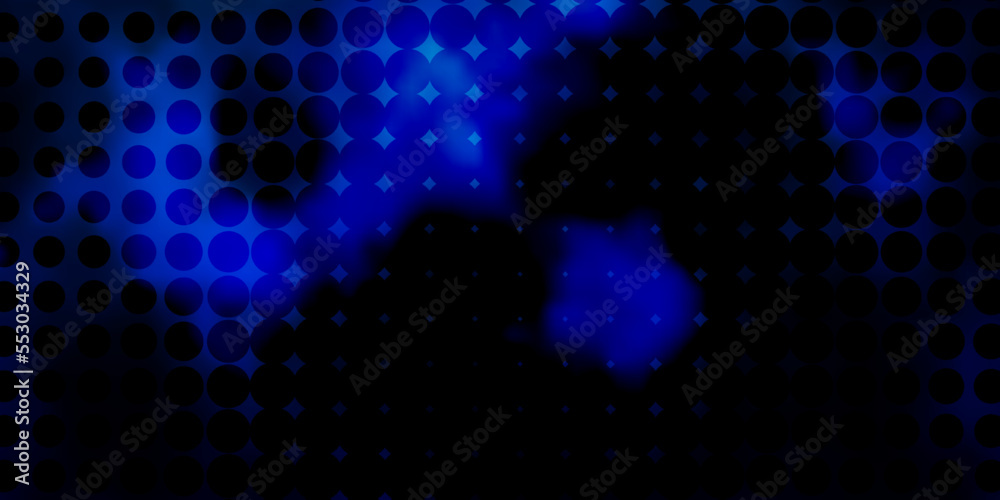 Dark BLUE vector backdrop with dots.