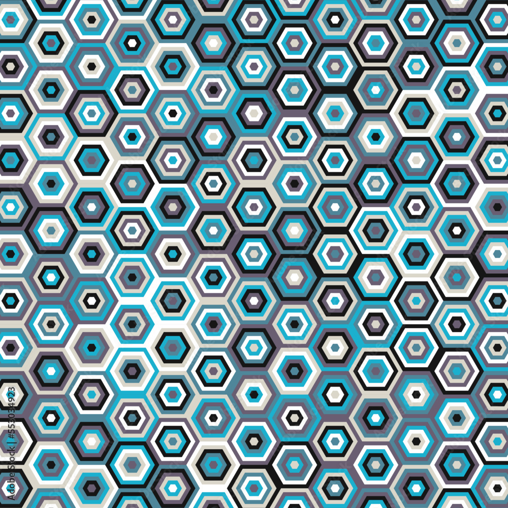 Hexagonal Maze pattern abstract illustration Hexagonal Maze pattern abstract illustration