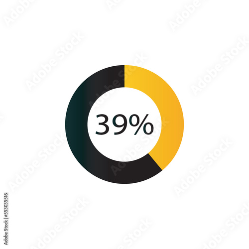 circle percentage diagrams showing % ready-to-use for web design, user interface (UI) or infographic - indicator 