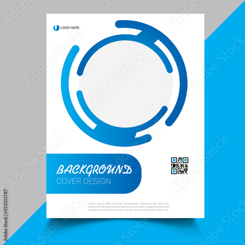 Brochure, poster, flyer, pamphlet, magazine, cover design with space for photo background, vector illustration template in A4 size Free Vector Free Vector